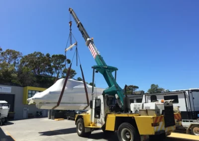 boat relocation crane hire pittwater