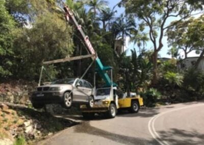 Vehicle Rescue lift crane hire for car recovery